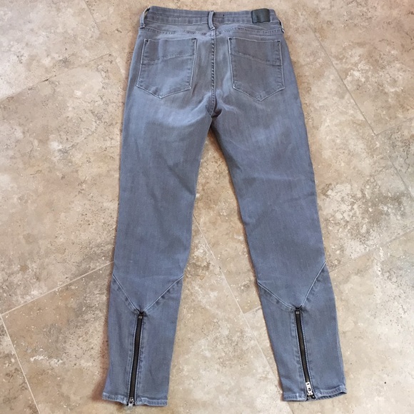 Denimocracy Gray Skinny Jeans Zipper Ankles - Picture 6 of 7